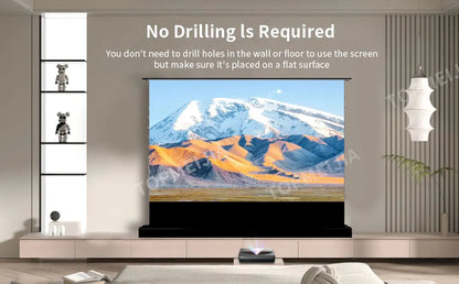 Premium 72‘’ inch - 120” inch 16:9 ALR PET Crystal UST Electric Floor Rising Projector Screen for Gaming & Movies UST Project