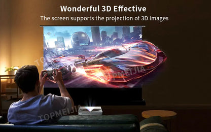 Premium 72‘’ inch - 120” inch 16:9 ALR PET Crystal UST Electric Floor Rising Projector Screen for Gaming & Movies UST Project